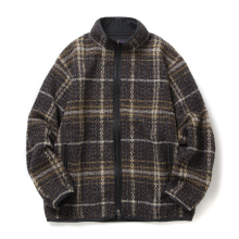 Needles / ニードルズ | W.U. Piping Jacket - W/PE/PC/AP/N Plaid Tweed - Navy / Brown / Mocha