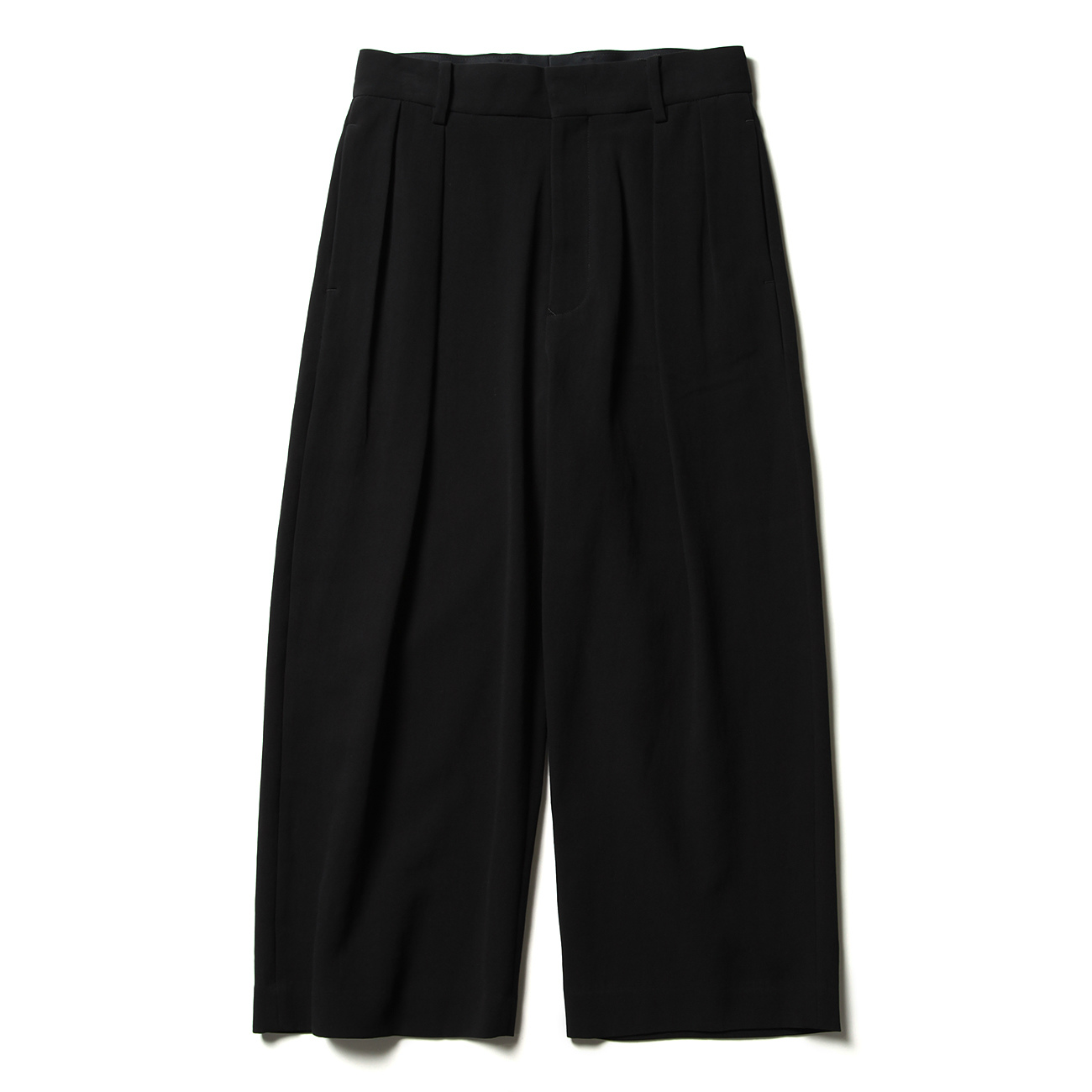 COTTON GABARDINE / 2 TUCK PANTS - D.Navy