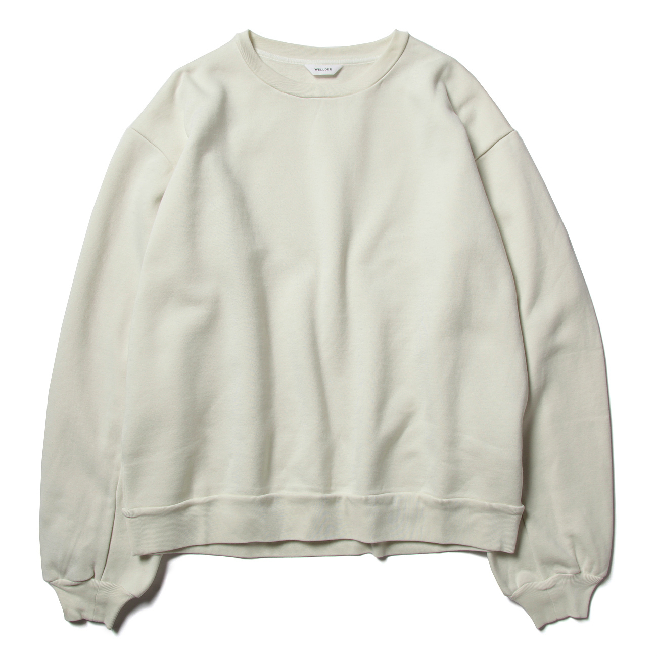 WELLDER / ウェルダー | Buck Side Tucked Crewneck - Pearl | 通販