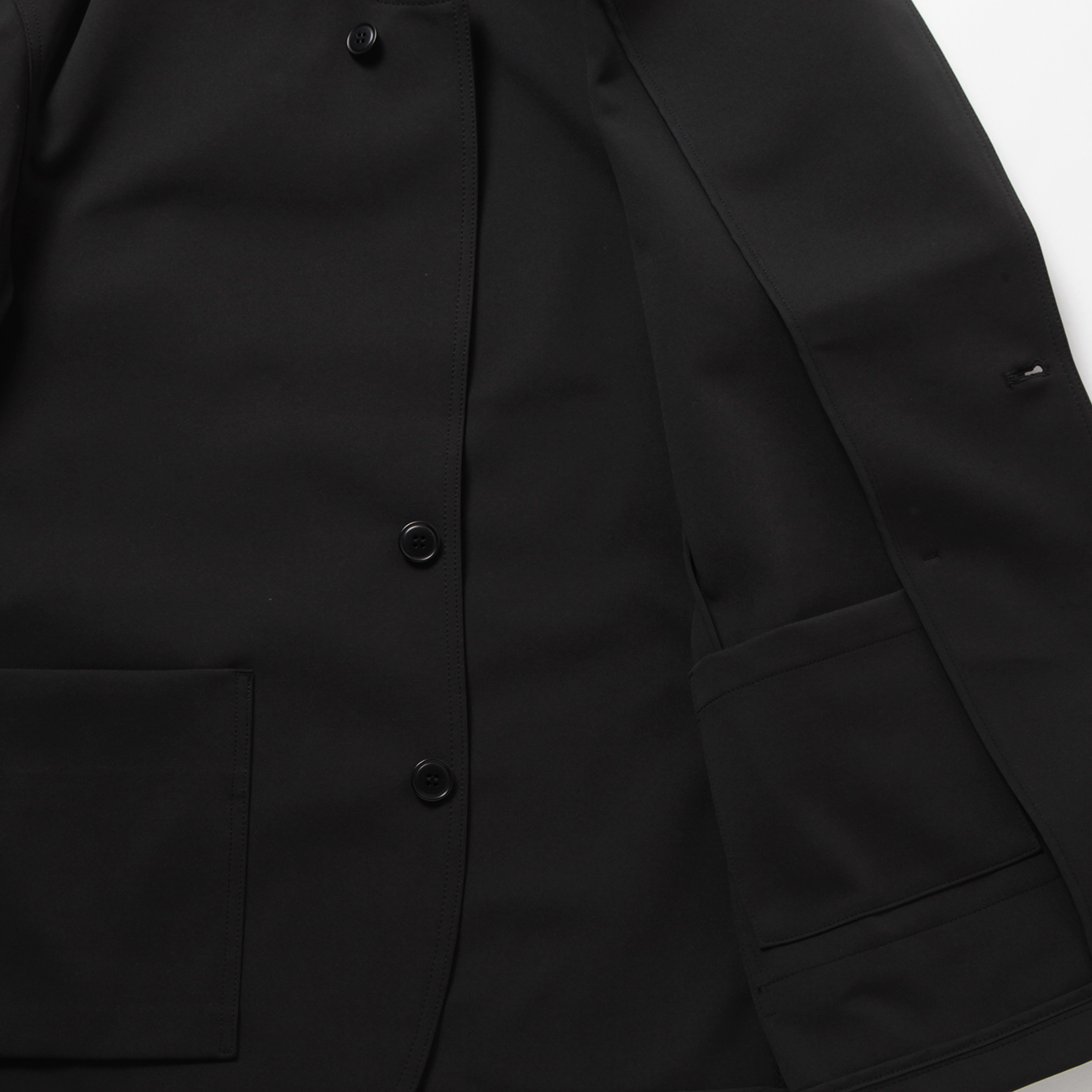 CURLY / カーリー | SOLID DOUBLE-KNIT JACKET - Black | 通販 - 正規