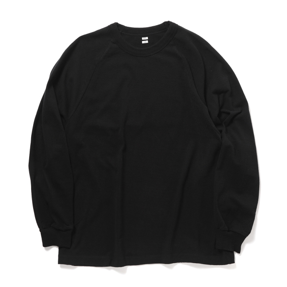 blurhms / ブラームス | Co/Silk Nep Raglan Tee - Black | 通販