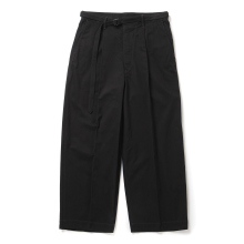 blurhms / ブラームス | Brushed Twill Belted Trousers - Black