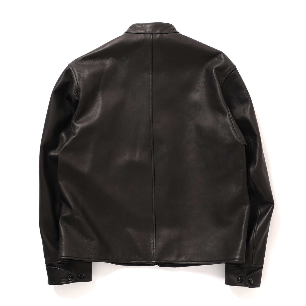 blurhms / ブラームス | Lamb Leather Zip Short Jacket - Black