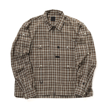 DAIWA PIER39 / ダイワピア39 | TECH ZIP ANGLER SHIRT L/S PLAIDS - Brown