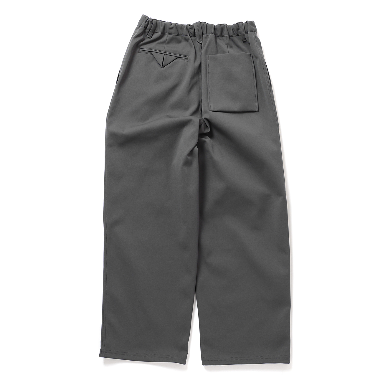 CURLY / カーリー | SOLID DOUBLE-KNIT WIDE BAKER PANTS - Flint Gray