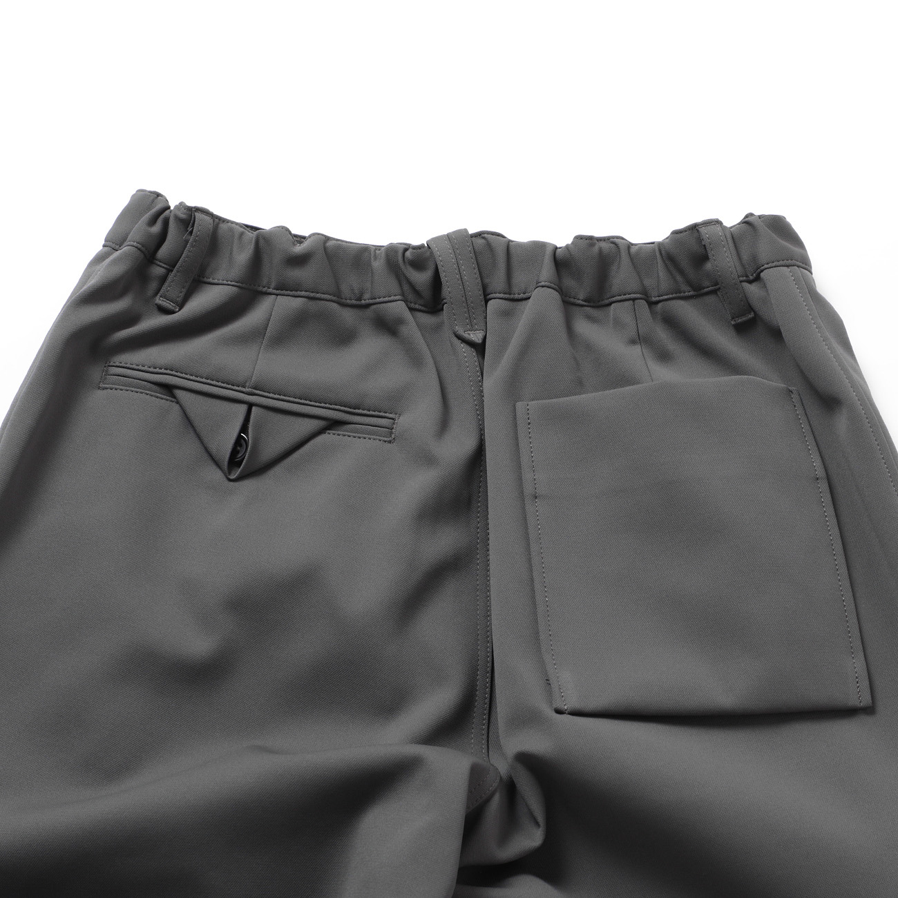 CURLY / カーリー | SOLID DOUBLE-KNIT WIDE BAKER PANTS - Flint Gray