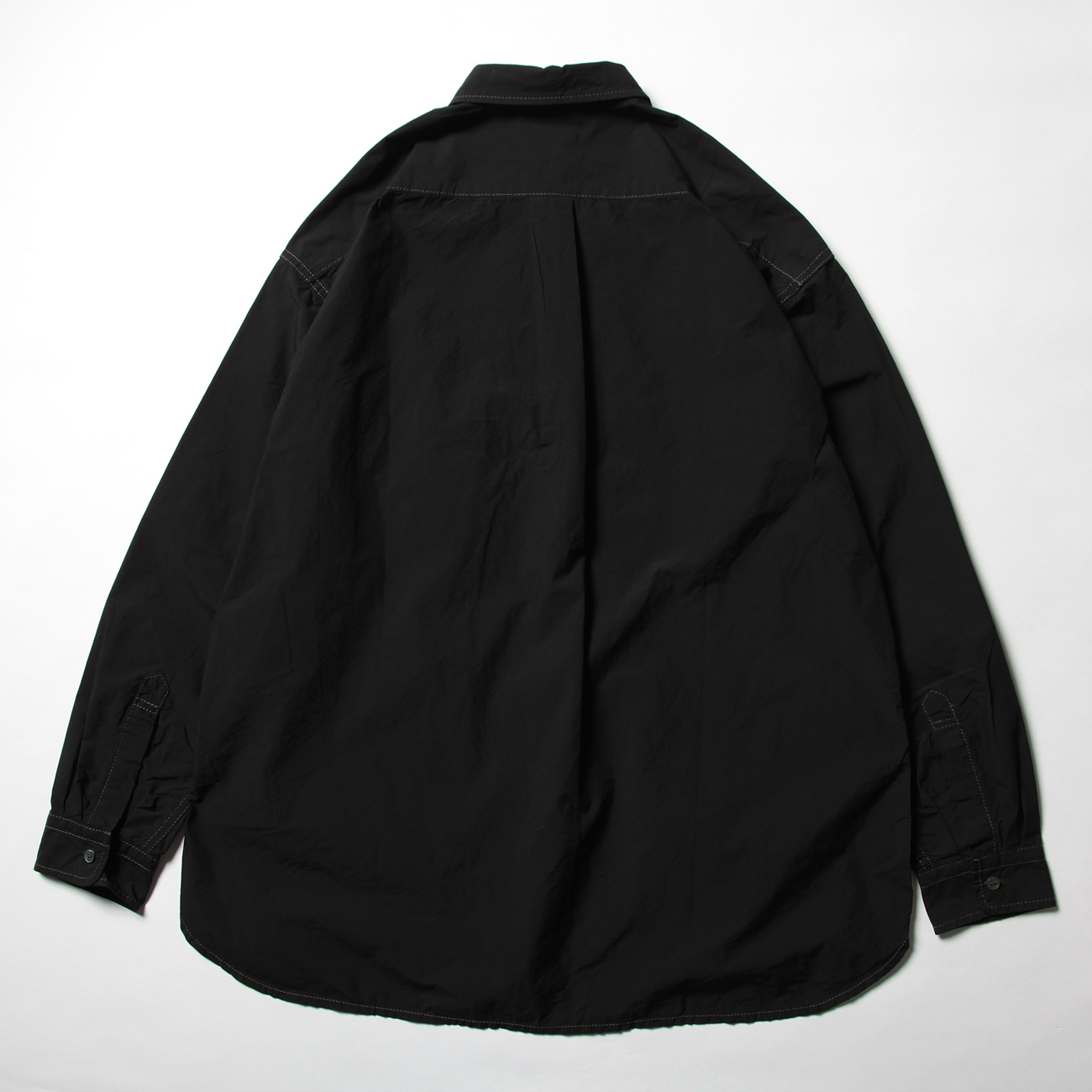 and wander / アンドワンダー | CORDURA typewriter shirt - Black
