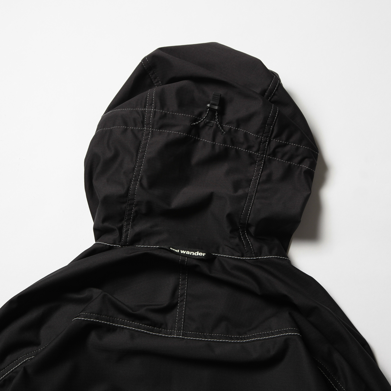 and wander / アンドワンダー | raschel rip jacket - Black | 通販 