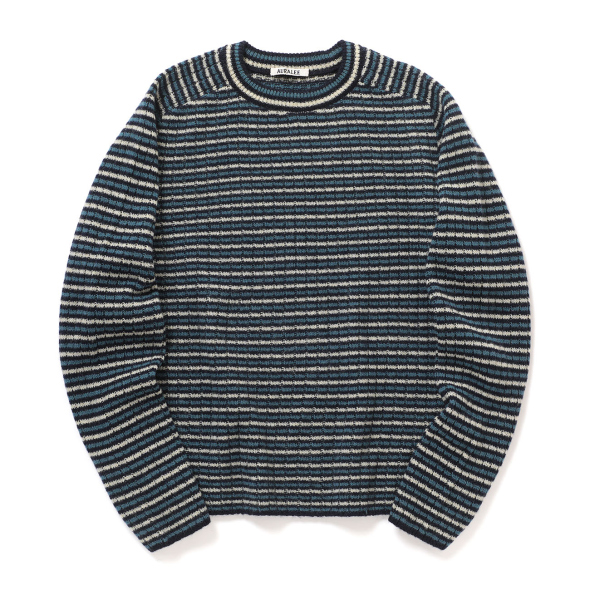 AURALEE / オーラリー | SHETLAND WOOL CASHMERE RIB KNIT P/O (メンズ