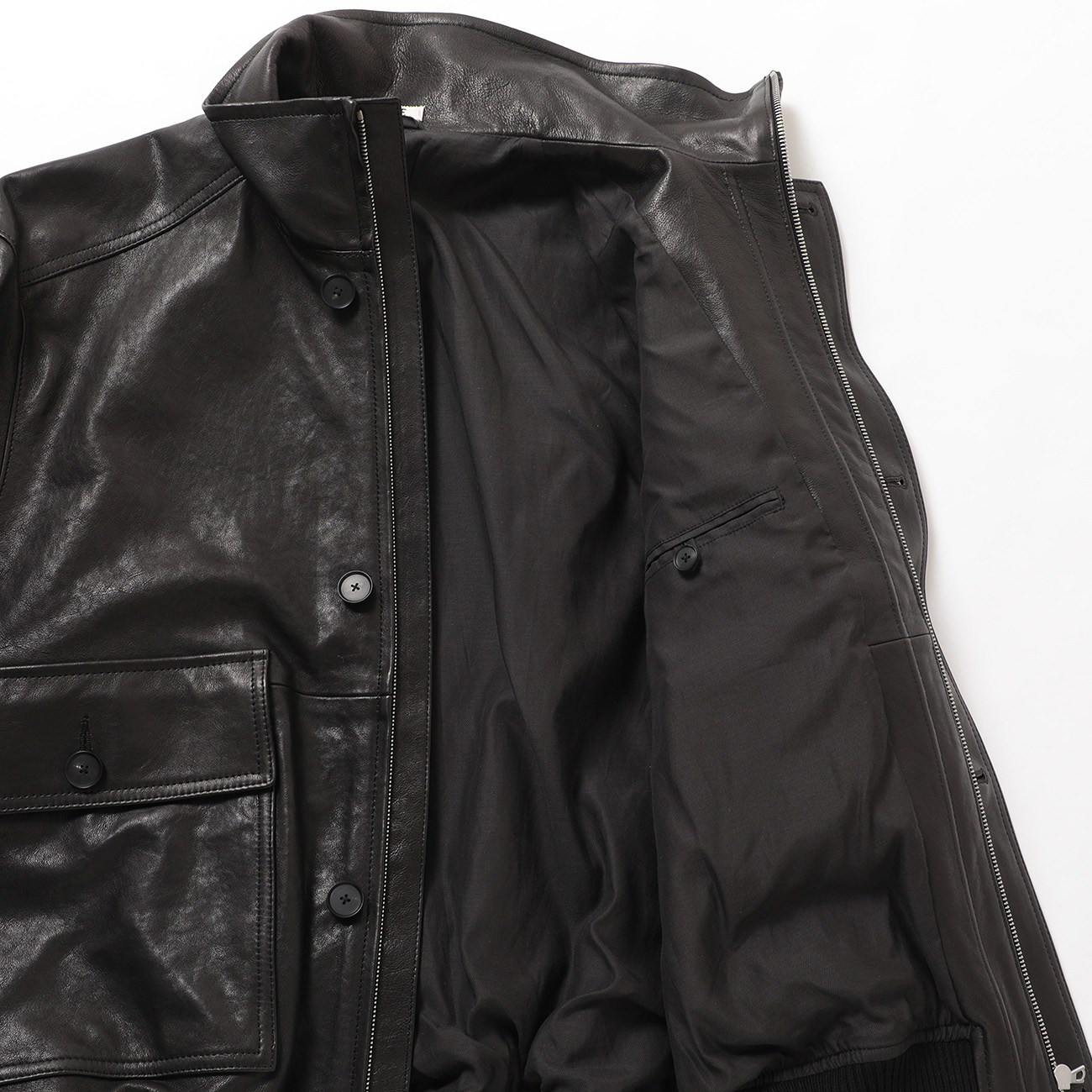 AURALEE / オーラリー | TEXTURED LAMB LEATHER BLOUSON (メンズ