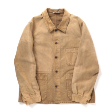 AURALEE / オーラリー | GARMENT-DYED ORGANIC COTTON HEAVY MOLESKIN COVERALL (メンズ) - Faded Brown