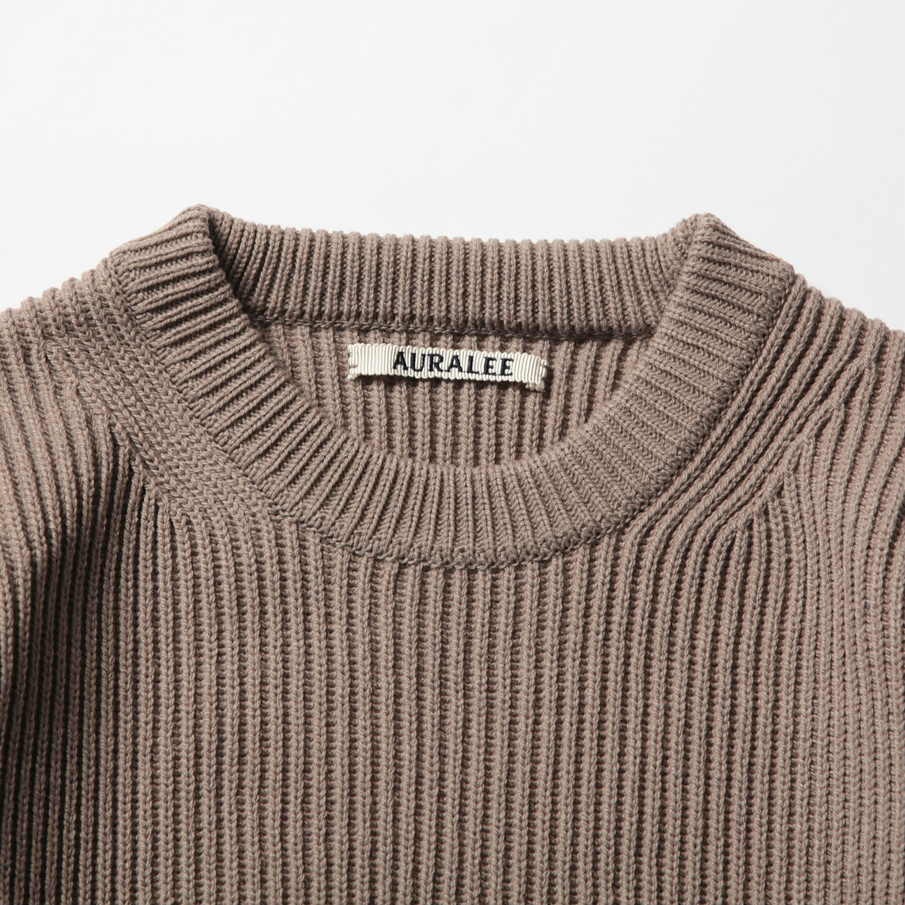 AURALEE / オーラリー | SUPER FINE WOOL RIB KNIT BIG P/O