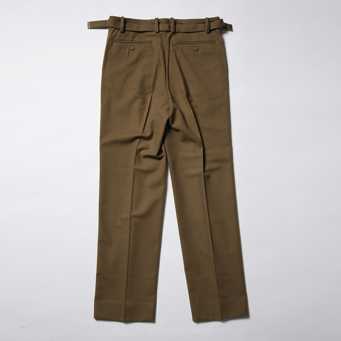 SUPER SOFT WOOL FLANNEL SLACKS - Khaki Olive