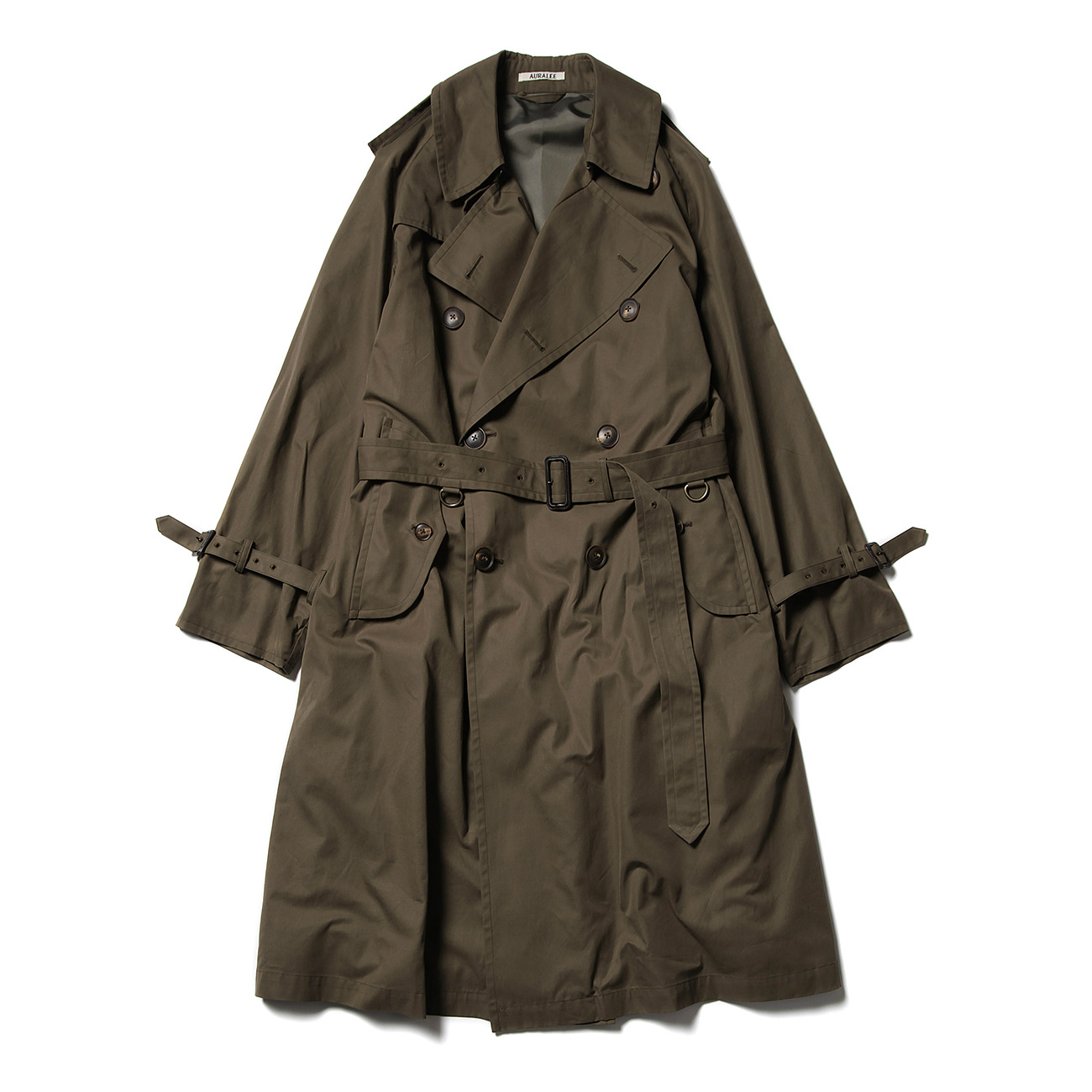 FINX CHAMBRAY BIG TRENCH COAT (メンズ) - Dark Olive Chambray