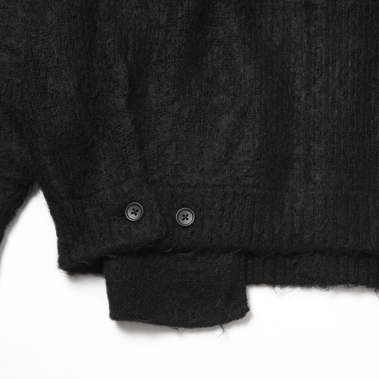 stein / シュタイン | ST.695 KID MOHAIR KNIT CARDIGAN - Black