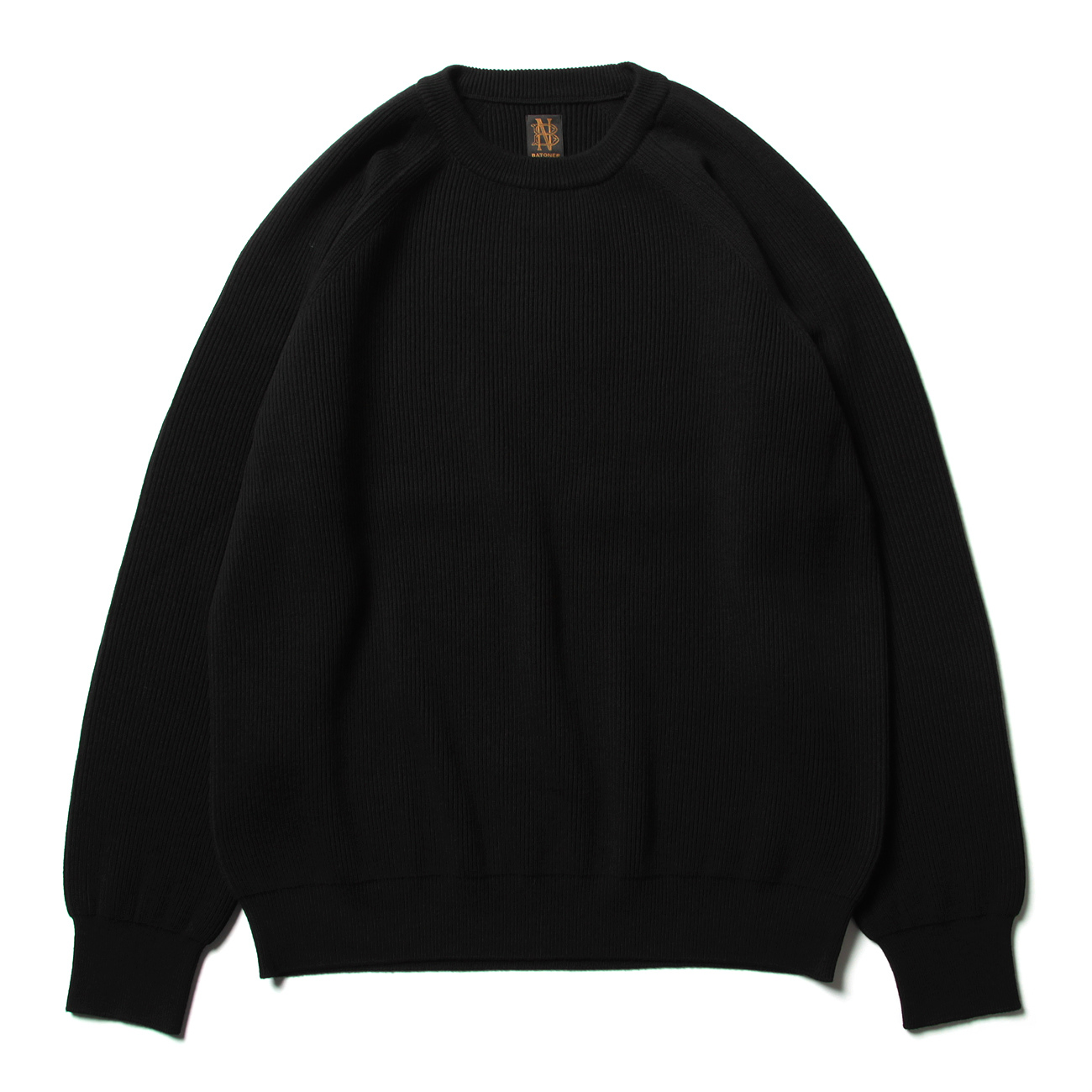 HARD TWIST WOOL CREW NECK (メンズ) - Black