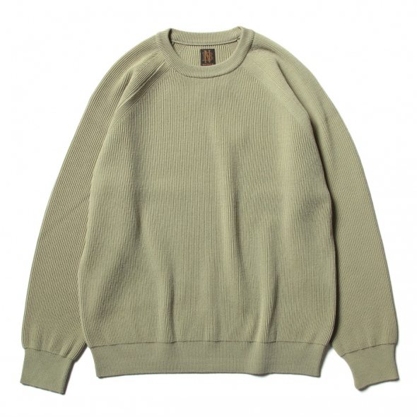 トップス BATONER HARD TWIST WOOL CREW NECK BATONER / バトナー | HARD TWIST WOOL CREW NECK (メンズ) - Khaki