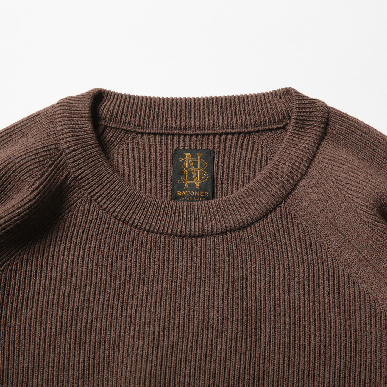 BATONER / バトナー | HARD TWIST WOOL CREW NECK (メンズ