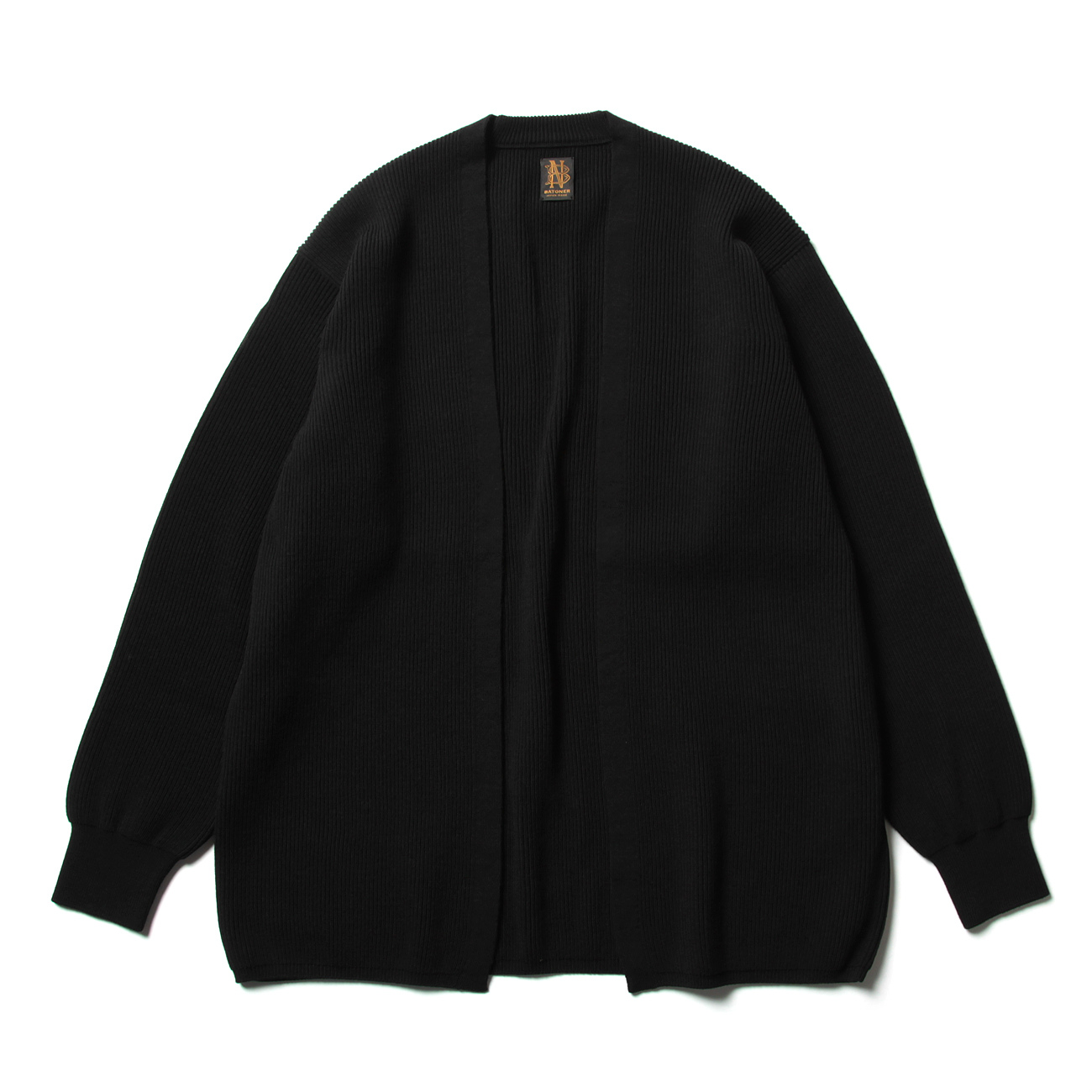 BATONER / バトナー | HARD TWIST WOOL NO BUTTON CARDIGAN (メンズ) - Black | 通販 -  正規取扱店 | COLLECT STORE / コレクトストア