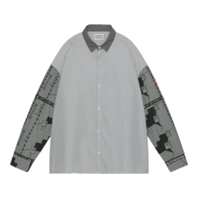 C.E / シーイー | OVERDYE GRID SLEEVE BIG SHIRT - Grey