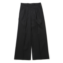 YOKE / ヨーク | 3PLEATED WIDE-LEG TROUSERS - Black