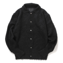 YOKE / ヨーク | BRUSHED MOHAIR KNIT SHIRT - Black