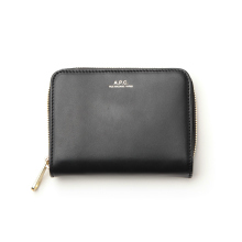 A.P.C. / アーペーセー | Emmanuelle コンパクトウォレット - zip gold - Black