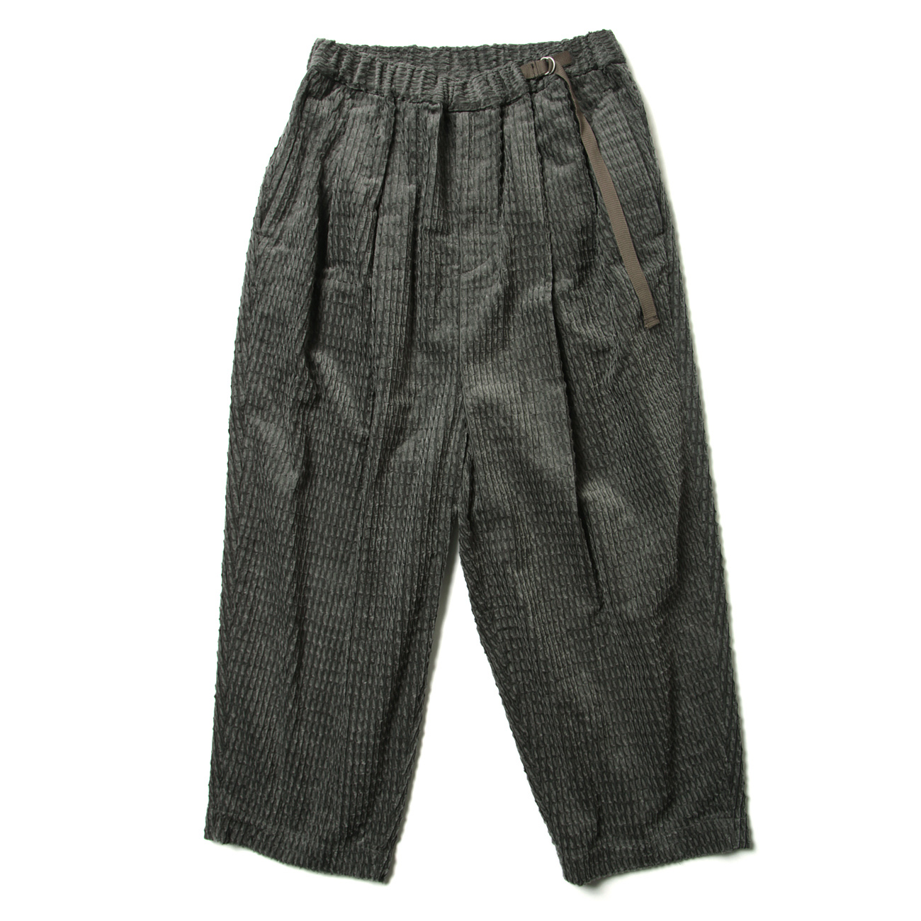 Dulcamara / ドゥルカマラ | ロープコールタックワイドパンツ - Gray