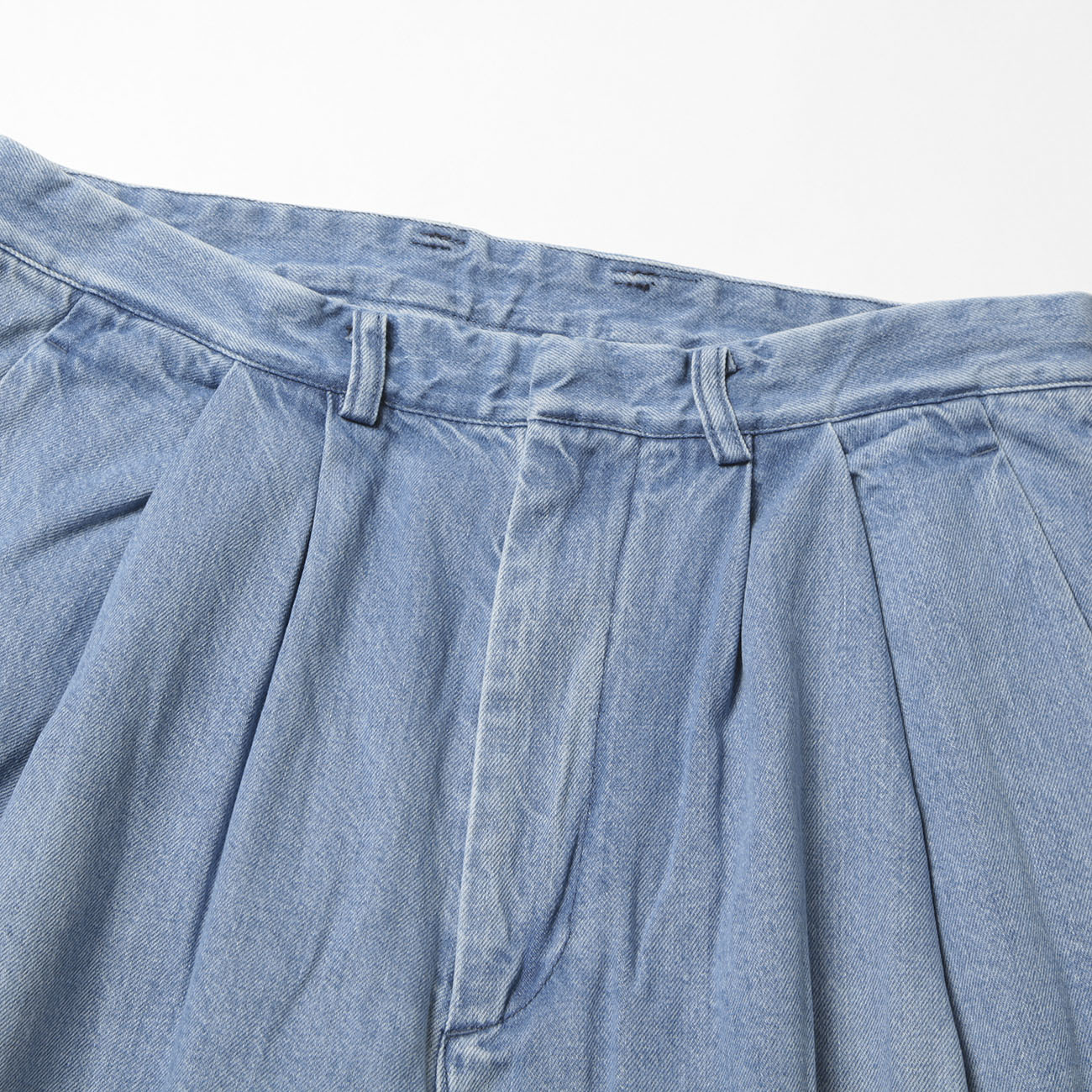 Dulcamara / ドゥルカマラ | デニムオーバータックパンツ-U - Indigo