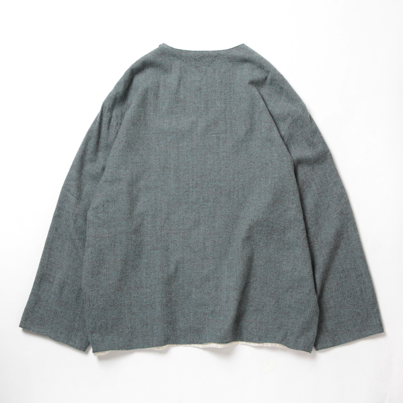 URU(ウル)/WOOL CHECK OVER SHIRTS/Gray URU TOKYO Wool Check Over Shirt Gray