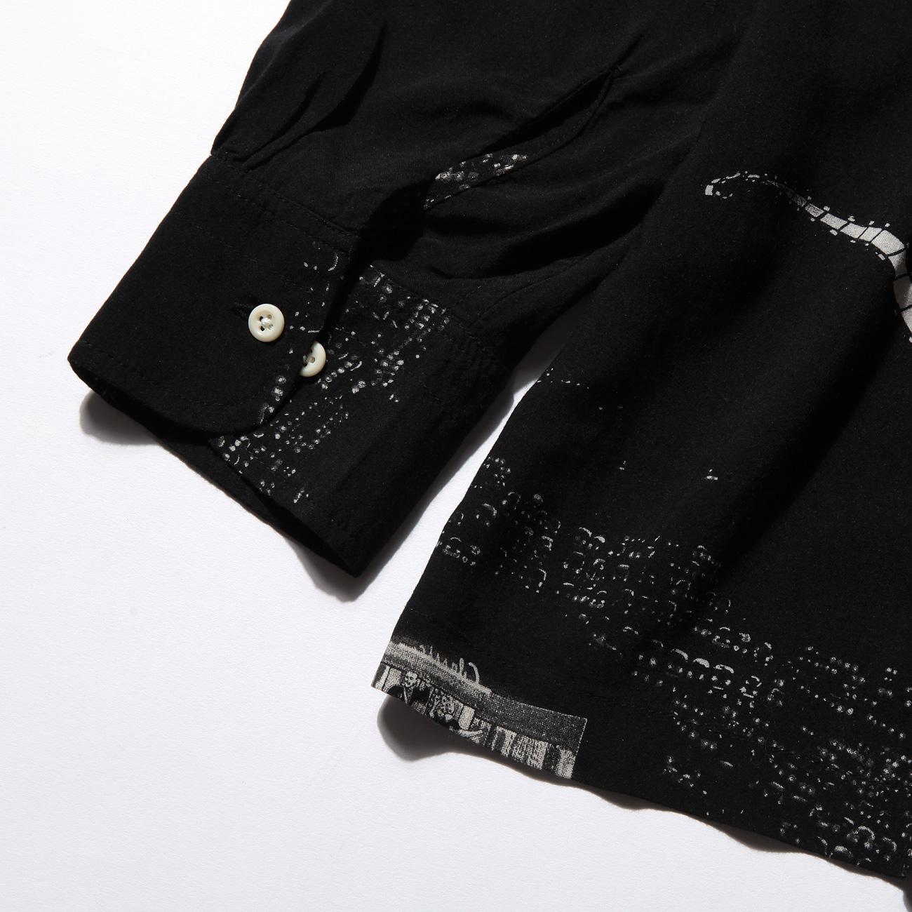 Porter Classic / ポータークラシック | ALOHA LONG SHIRT - Black