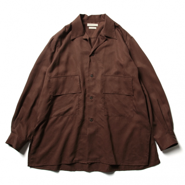 定価¥37,400-【新品】yoke Big Flap Long Shirt YOKE / ヨーク | BIG FLAP LONG SHIRTS - Brick Brown | 通販 - 正規