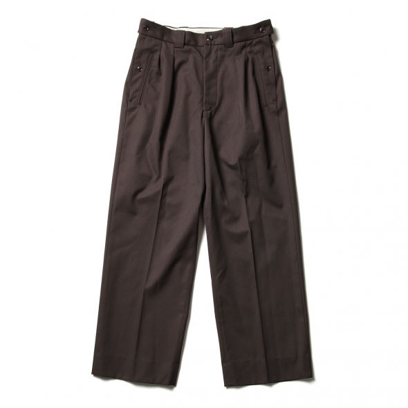 WOOL KARSEY FRENCH GURKHA TROUSERS - Dusty Brown