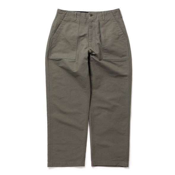 エンジニアドガーメンツDeck Pant Cotton Double Cloth Engineered Garments Deck Pant in Olive Cotton Double Cloth