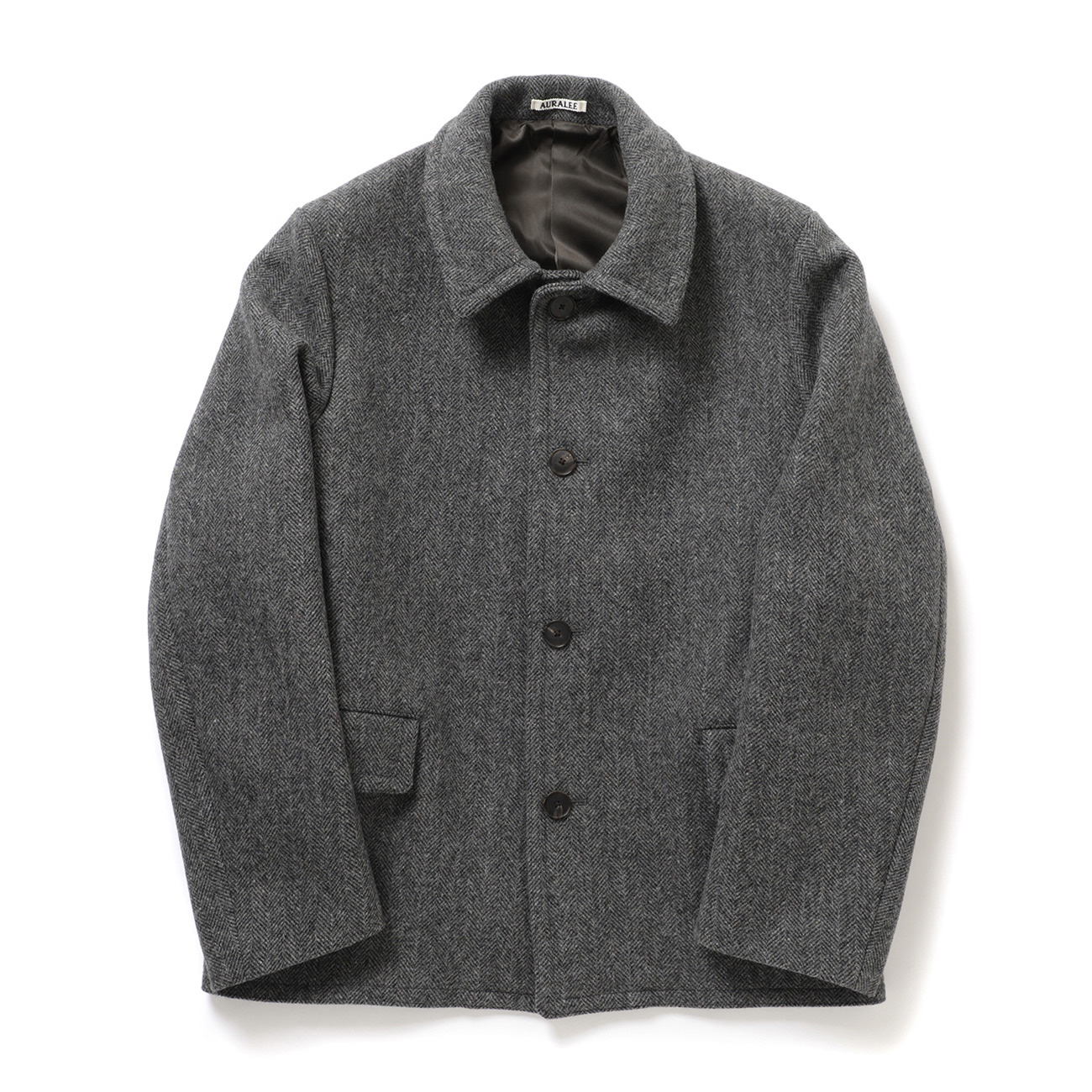 ALPACA WOOL SILK TWEED SOUTIEN COLLAR COAT (メンズ)