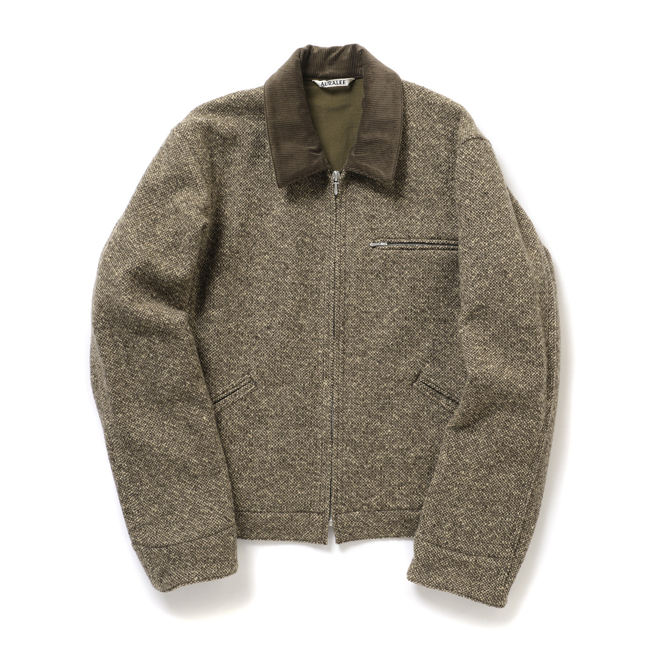 HOMESPUN TWEED ZIP BLOUSON 