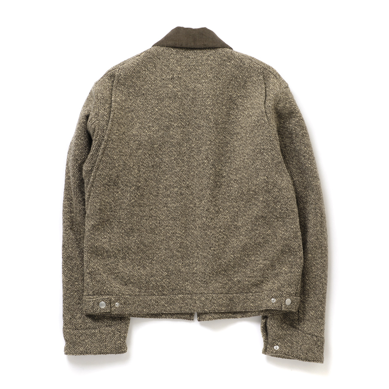 ジャケット・アウター AURALEE SPUN TWEED ZIP BLOUSON BROWN Auralee Homespun Tweed Zip Blouson Brown