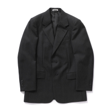 AURALEE / オーラリー | BLUEFACED WOOL JACKET (メンズ) - Charcoal Navy Stripe