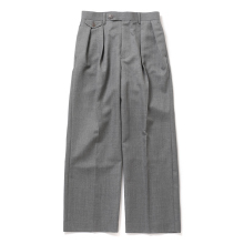AURALEE / オーラリー | BLUEFACED WOOL TWO-TUCK SLACKS (レディース) - Gray Stripe