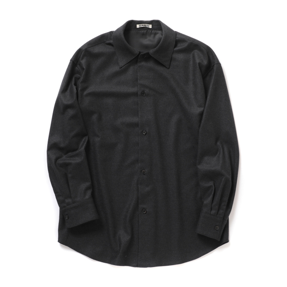 AURALEE オーラリー　ポロシャツ コットン　ブラック　黒　シアー AURALEE オーラリー ポロシャツ コットン ブラック 黒 シアー