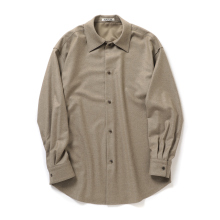 WOOL FULLING FLANNEL SHIRT (レディース) - Top Brown
