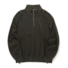 SUPER HIGH GAUGE SWEAT HALF ZIP P/O (レディース） - Dark Brown