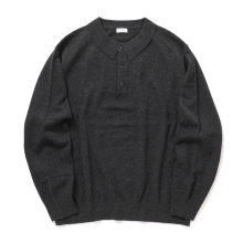 crepuscule / クレプスキュール | L/S Polo - Black