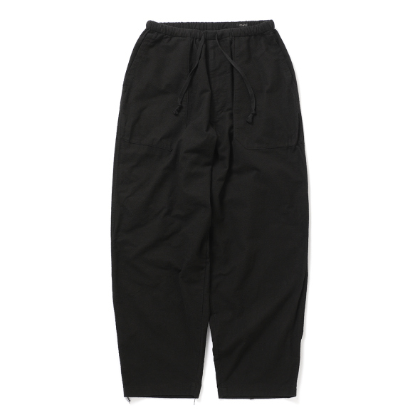 美品 24SS コモリ COMOLI コットン ダックス テーパード パンツ 黒 COMOLI / コモリ | コットンネル テーパードパンツ - Black | 通販