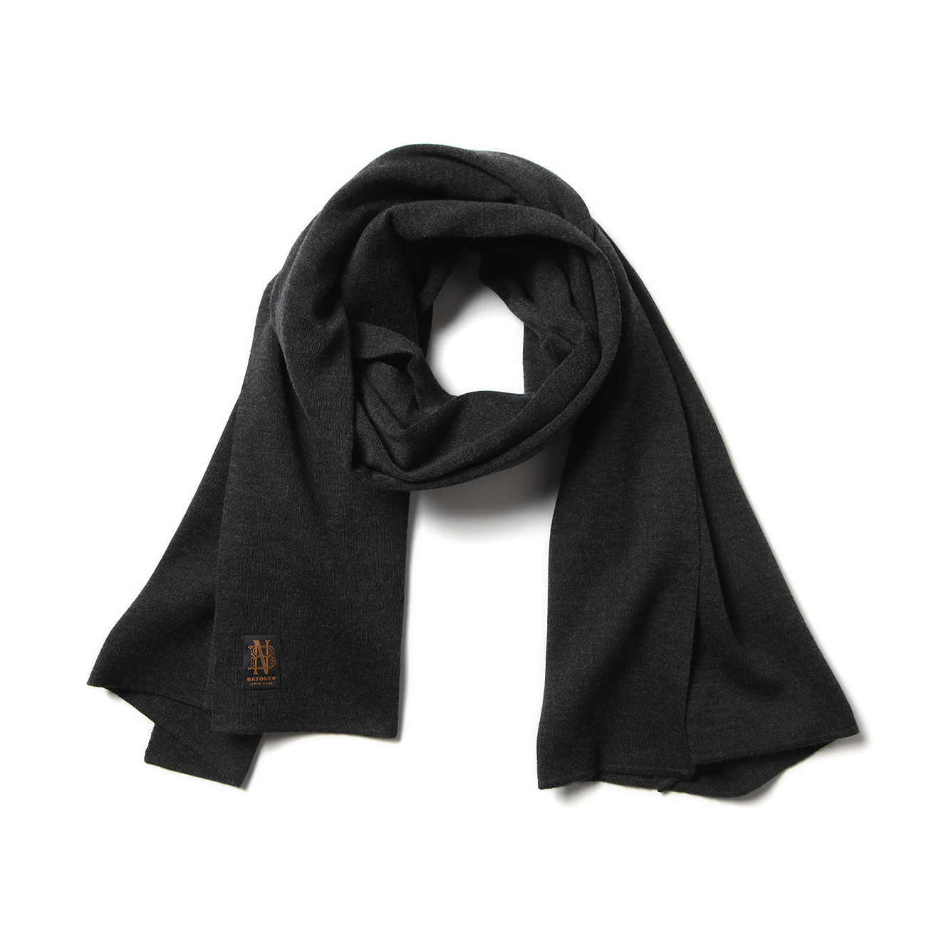 BATONER / バトナー | WOOL SMOOTH STOLE - Black | 通販 - 正規