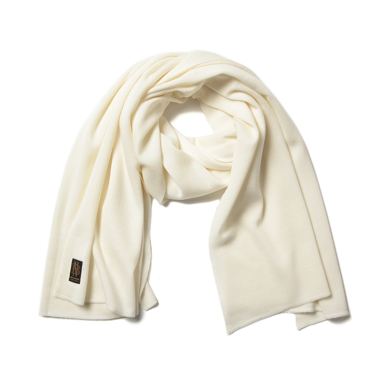 BATONER / バトナー | WOOL SMOOTH STOLE - Natural | 通販