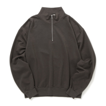 AURALEE / オーラリー | SUPER HIGH GAUGE SWEAT HALF ZIP P/O (レディース) - Dark Brown