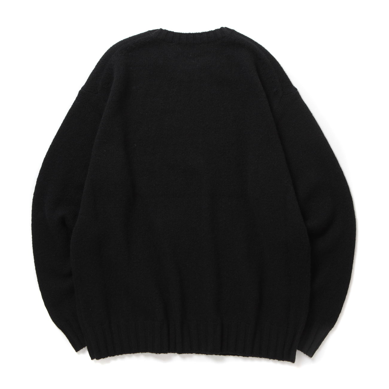 SHETLAND WOOL CASHMERE KNIT P/O (メンズ) - Black