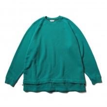 WELLDER / ウェルダー | Layered Pull Over Sweat - Turquoise Green
