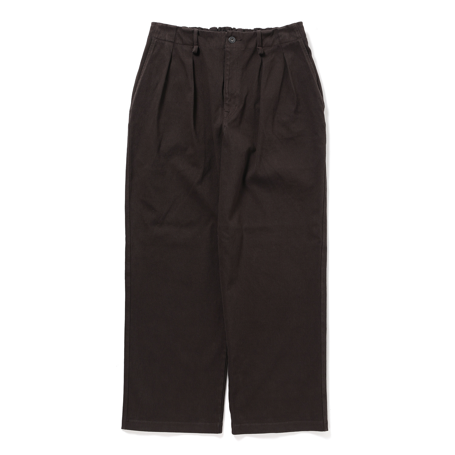 CURLY / カーリー | KNIT DENIM 2 TUCK EZ WIDE PANTS - Choco | 通販